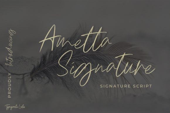 Ametta Signature Script: A Premium Font for Polished Branding