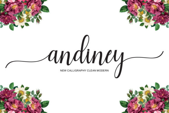 Andiney Script: A Modern Calligraphy Typeface for Editorial Elegance