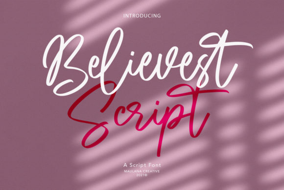 Believest Script Font for Editorial Design