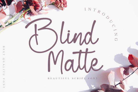 Blind Matte Script Font for Modern Branding Projects