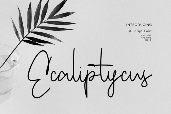 Ecaliptycus Script: A Delicate Handwritten Font for Elegant Designs
