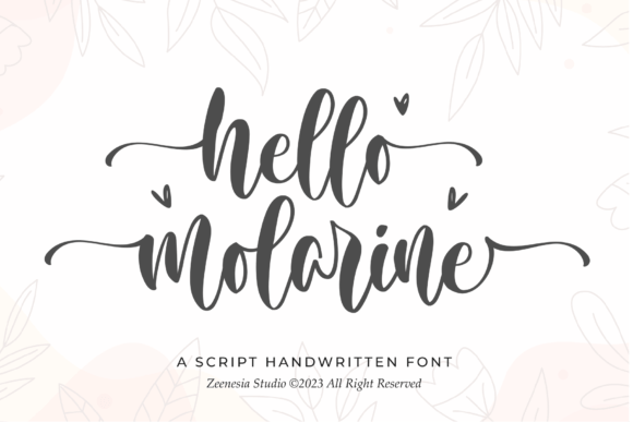 Hello Molarine Font: A Script Typeface for Digital Elegance