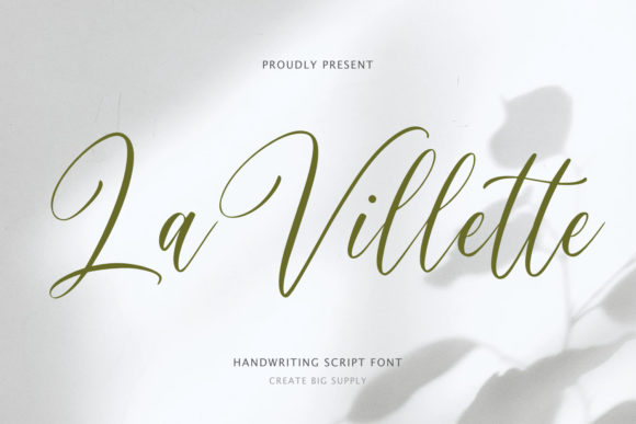 La Villette Script: A Refined Handwritten Font for Modern Branding