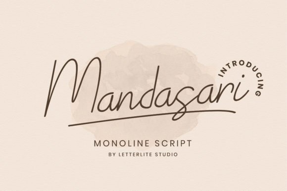 Mandasari Script: A Premium Font for Stylish Branding and Stationery