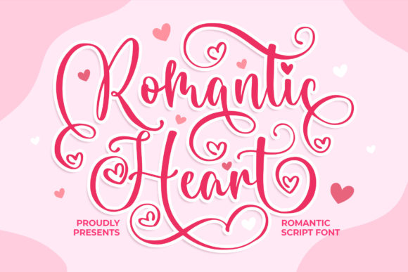 Romantic Heart Font for Editorial Design and Creative Projects