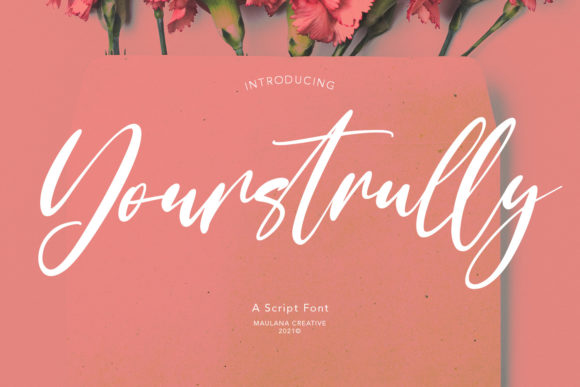 Yourstrully Script: A Premium Font for Romantic Branding and Design